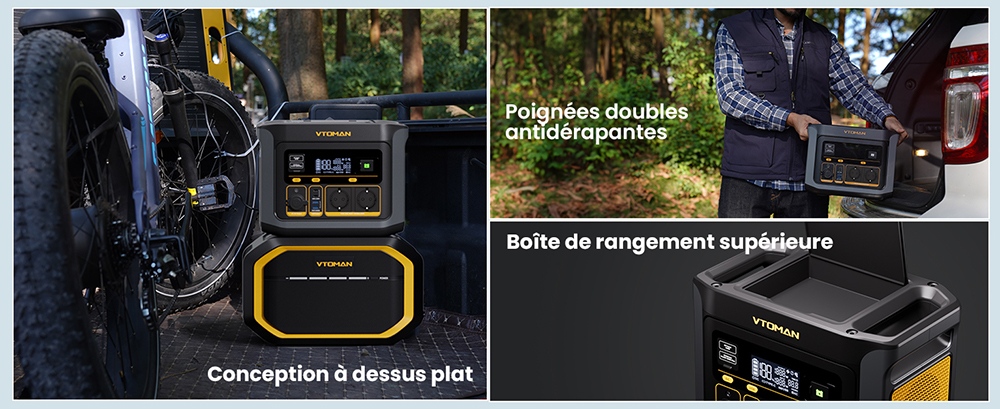 VTOMAN FlashSpeed 600 Station d'alimentation portable, batterie LiFePO4 de 499Wh, sortie AC de 600W, puissance de pointe de 1200W, technologie V-Beyond, 2×100W USB-C PD, charge rapide AC de 400W, alimentation de secours UPS, capacité extensible