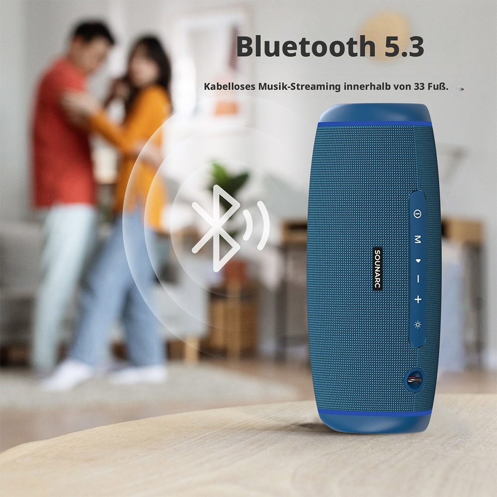 SOUNARC R1 Tragbarer Bluetooth-Lautsprecher 40W - Blau