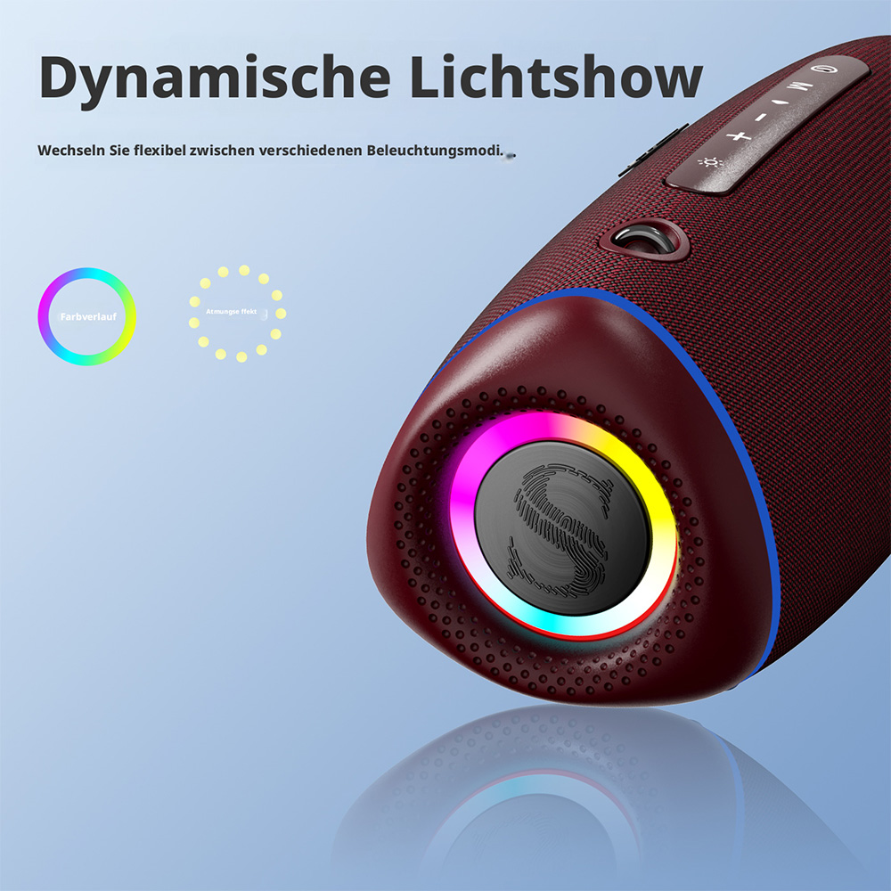SOUNARC R1 Tragbarer Bluetooth-Lautsprecher - Lila Rot