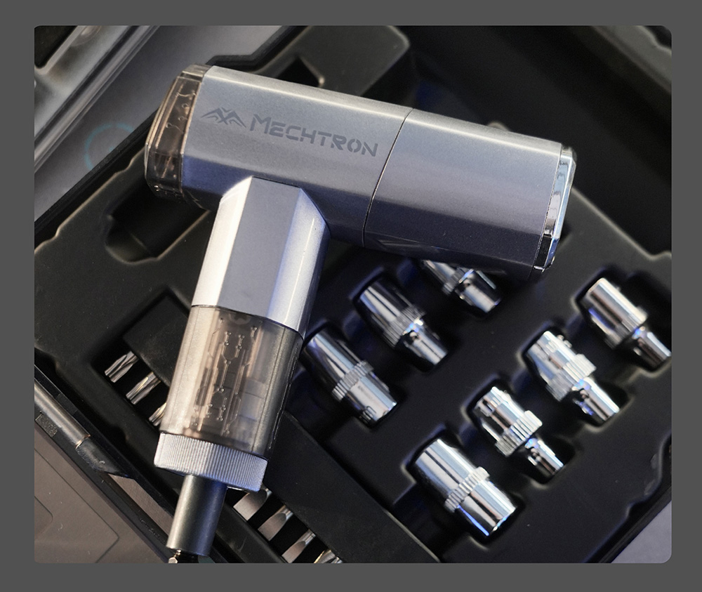 Tournevis en T MECHTRON TL-T007S PRO 4V, couple &eacute;lectrique 5 N&middot;m, couple manuel 8 N&middot;m, vitesse 270 tr/min, embouts magn&eacute;tiques &agrave; d&eacute;gagement rapide, &eacute;clairage LED, batterie 1500 mAh, chargement USB