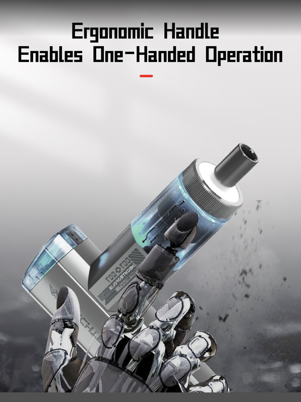 Tournevis en T MECHTRON TL-T007S PRO 4V, couple &eacute;lectrique 5 N&middot;m, couple manuel 8 N&middot;m, vitesse 270 tr/min, embouts magn&eacute;tiques &agrave; d&eacute;gagement rapide, &eacute;clairage LED, batterie 1500 mAh, chargement USB