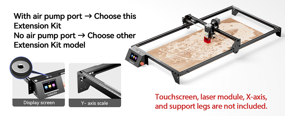 [New Version] LONGER RAY5: Y-Axis Extension Kit 375×825mm