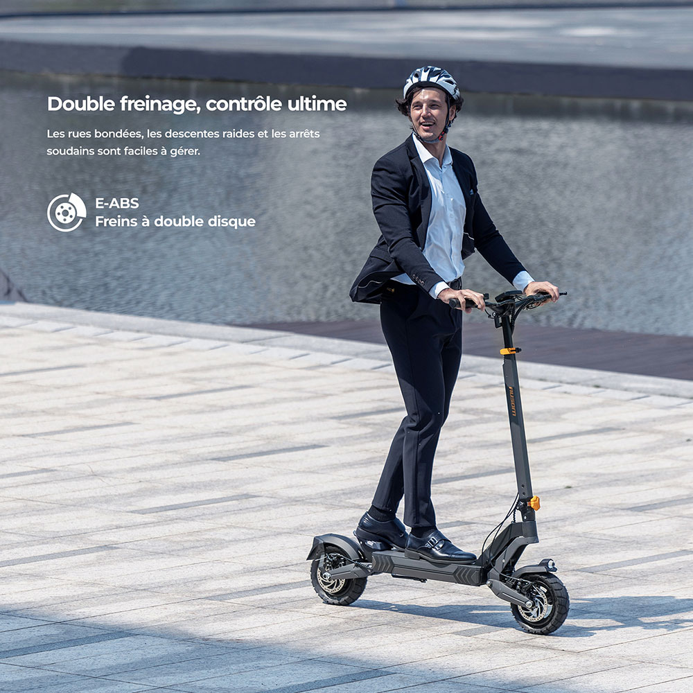 Ausom L2 Trottinette &Eacute;lectrique, Moteur 800W, Puissance de Pointe 1104W, Autonomie 70km, Vitesse Max. 45km/h, Batterie 48V 15,6Ah, Pneus Tubeless 10&times;3