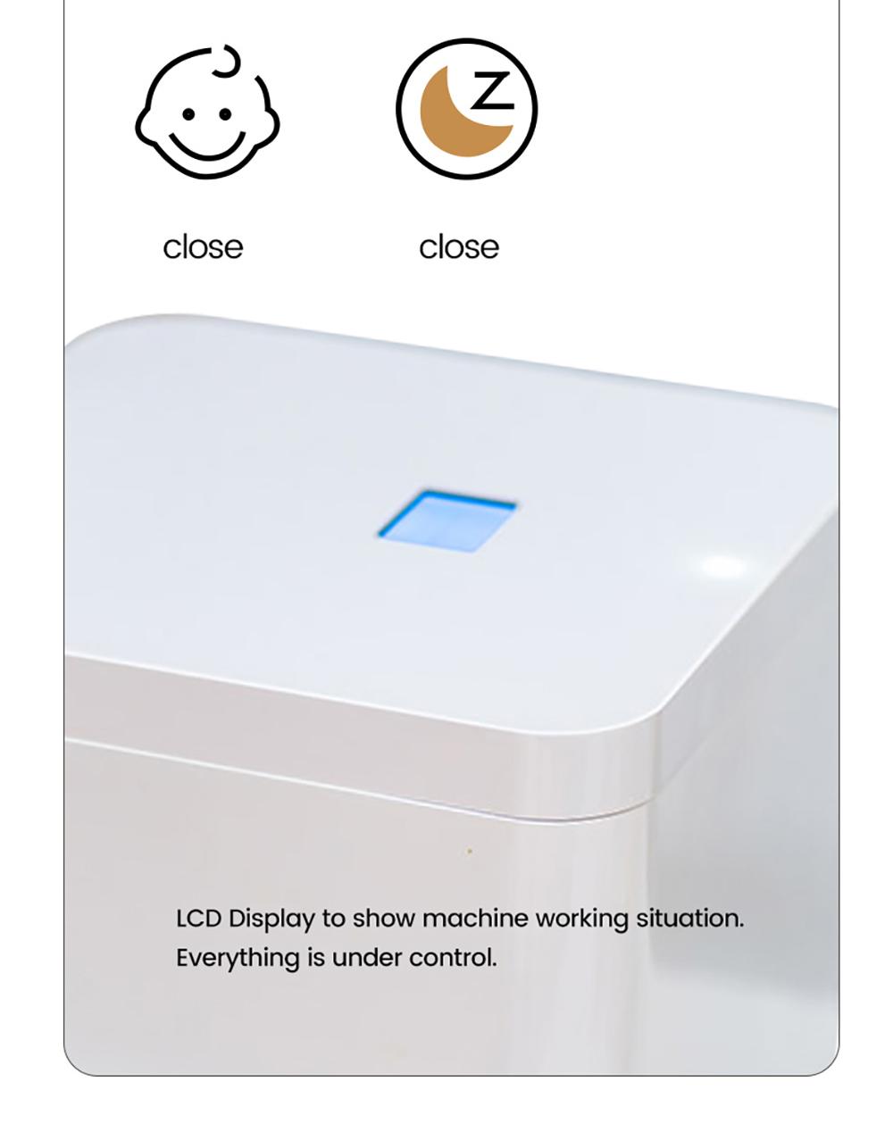 BEECO HQD-314Pro Kitchen Composter, 3.3L Capacity, Turning Waste into Natural Fertilizer, Built-in UVC Light, Child Lock, LCD Screen