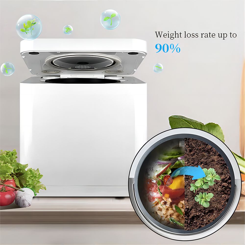 BEECO HQD-314Pro Kitchen Composter, 3.3L Capacity, Turning Waste into Natural Fertilizer, Built-in UVC Light, Child Lock, LCD Screen