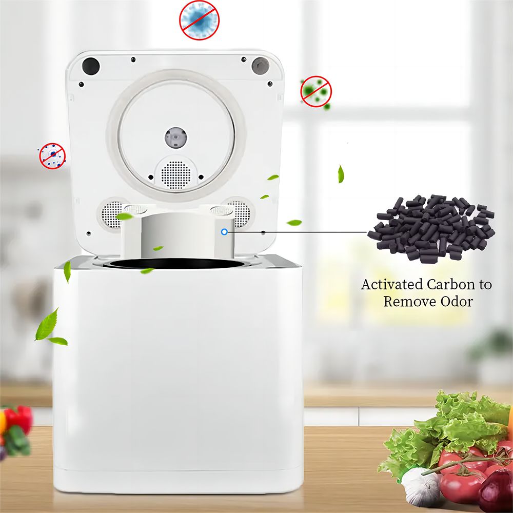 BEECO HQD-314Pro Kitchen Composter, 3.3L Capacity, Turning Waste into Natural Fertilizer, Built-in UVC Light, Child Lock, LCD Screen