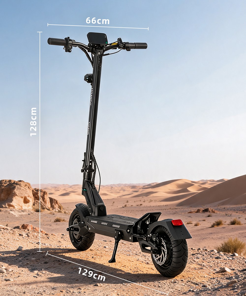 Trottinette &eacute;lectrique pliable BOYUEDA G6, double moteur de 1600 W, puissance de cr&ecirc;te de 3600 W, vitesse maximale de 70 km/h, batterie 52 V 28 Ah, autonomie de 120 km, pneus tout-terrain de 10 pouces, suspension de type C, freins &agrave; disque hydrauliques