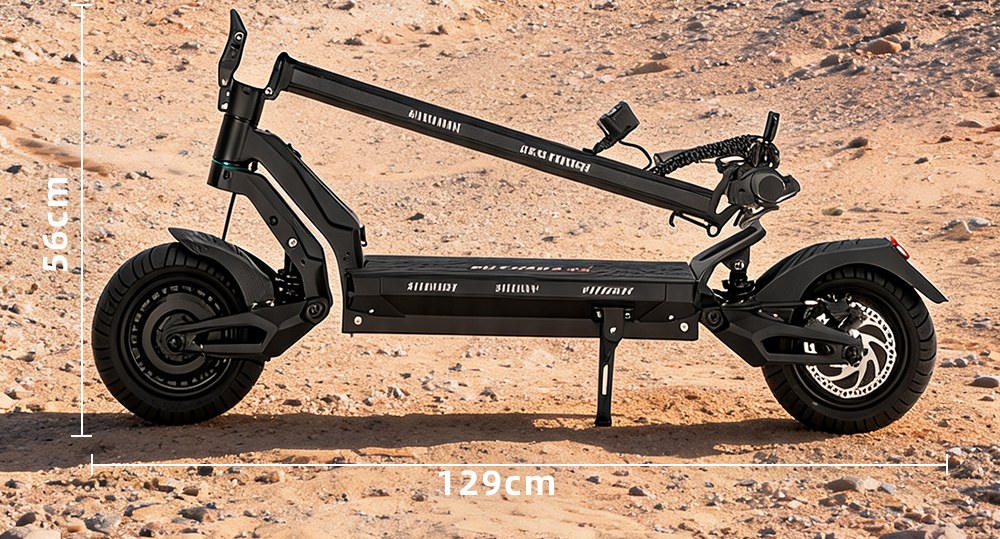 Trottinette &eacute;lectrique pliable BOYUEDA G6, double moteur de 1600 W, puissance de cr&ecirc;te de 3600 W, vitesse maximale de 70 km/h, batterie 52 V 28 Ah, autonomie de 120 km, pneus tout-terrain de 10 pouces, suspension de type C, freins &agrave; disque hydrauliques