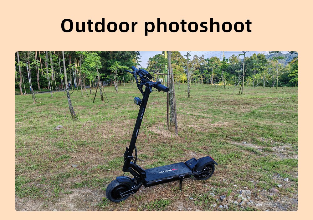 Trottinette &eacute;lectrique pliable BOYUEDA G6, double moteur de 1600 W, puissance de cr&ecirc;te de 3600 W, vitesse maximale de 70 km/h, batterie 52 V 28 Ah, autonomie de 120 km, pneus tout-terrain de 10 pouces, suspension de type C, freins &agrave; disque hydrauliques