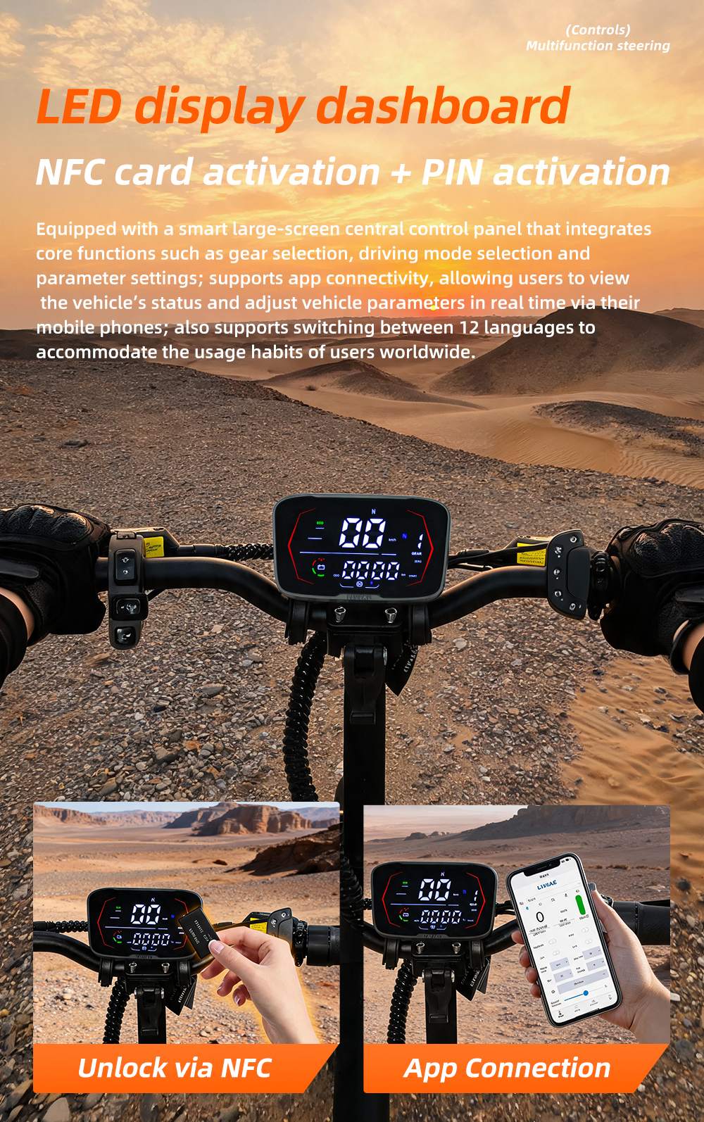 Trottinette &eacute;lectrique pliable BOYUEDA G6, double moteur de 1600 W, puissance de cr&ecirc;te de 3600 W, vitesse maximale de 70 km/h, batterie 52 V 28 Ah, autonomie de 120 km, pneus tout-terrain de 10 pouces, suspension de type C, freins &agrave; disque hydrauliques