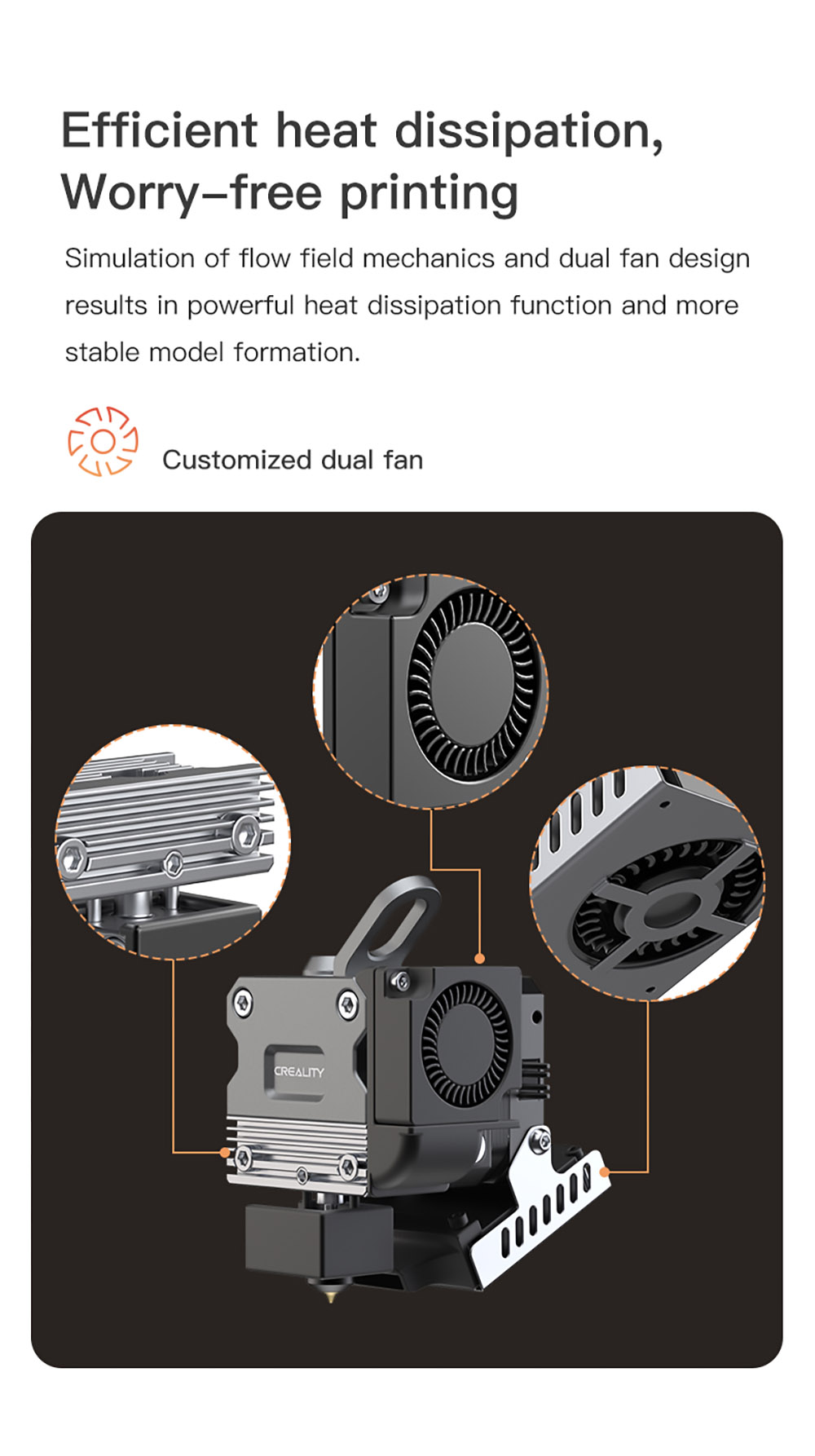 Creality Sprite Extruder Pro with All Metal Design, 300 Celsius Degrees, Large Torque, Dual Gera Feeding