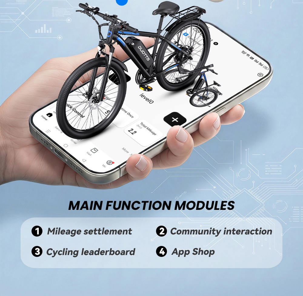 DUOTTS C29-M Electric Bike, 750W Motor, 48V 15Ah Battery, 45&ndash;50km/h Top Speed, 90km Range, 27.5&times;2.125