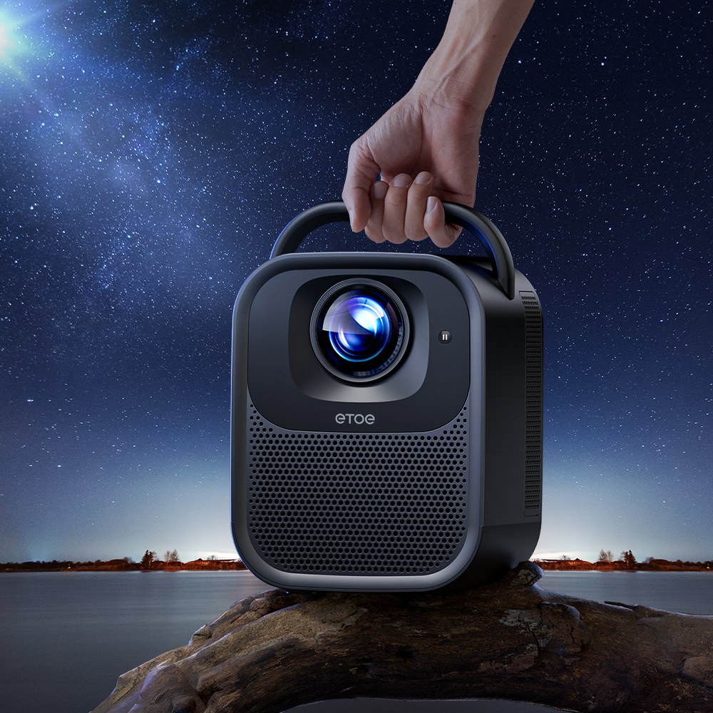 Refurbished [Upgraded Edition] ETOE Seal Pro 1300 ANSI 1080P Projector – Netflix & Google TV Certified, Dolby Audio, Auto Focus, 2 x 10W Speaker
