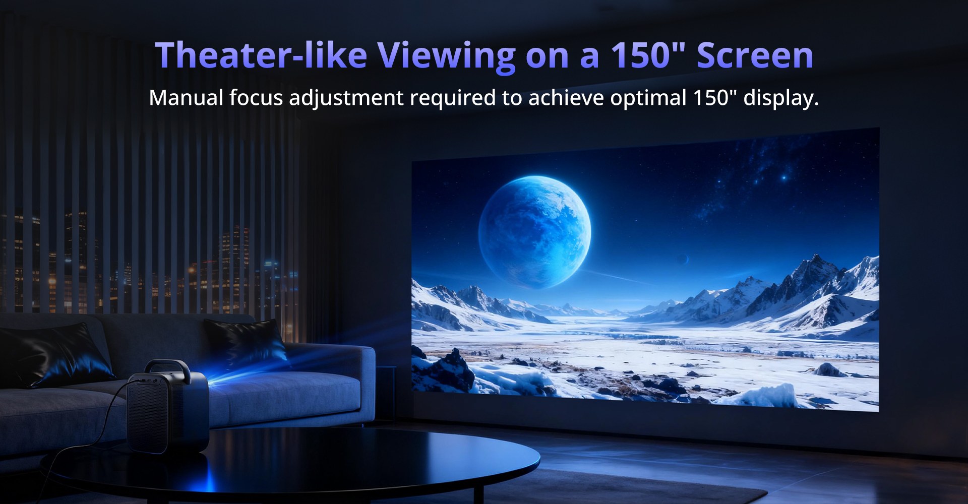 Refurbished [Upgraded Edition] ETOE Seal Pro 1300 ANSI 1080P Projector – Netflix & Google TV Certified, Dolby Audio, Auto Focus, 2 x 10W Speaker