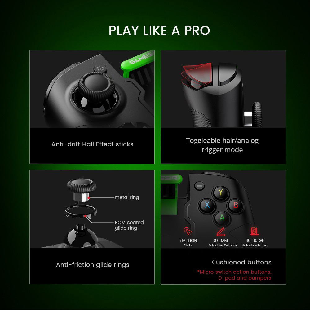 GameSir X4 Aileron Bluetooth Xbox (Android) Mobile Game Controller - Black