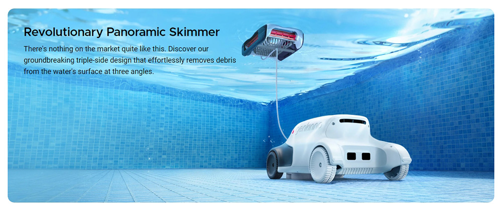 Genkinno P2 Master Kit Robot Pool Vacuum, 2500GPH Suction Power, 120 Mins Runtime, with Big Basket Capacity, App OTA & Remote Control, AdaptiveSuc Technology, for Up to 100㎡/1000 sq. ft, Grey - EU Plug
