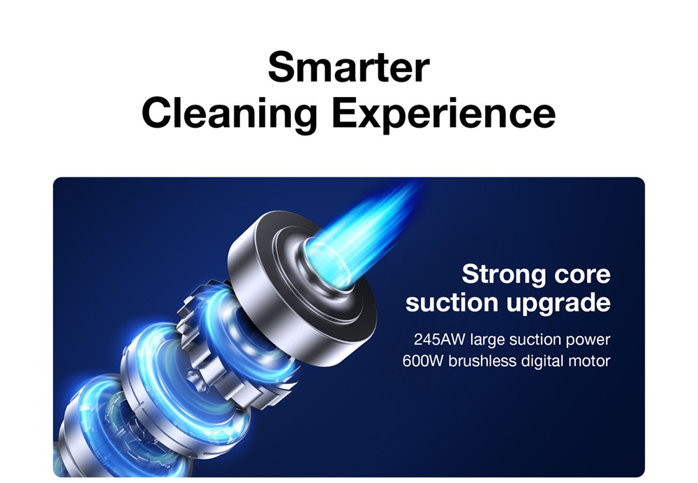 JIMMY H10 Flex Cordless Handheld Vacuum Cleaner, 245AW Suction, 4 Cleaning Modes, 0.6L Dust Cup, 2500mAh Battery