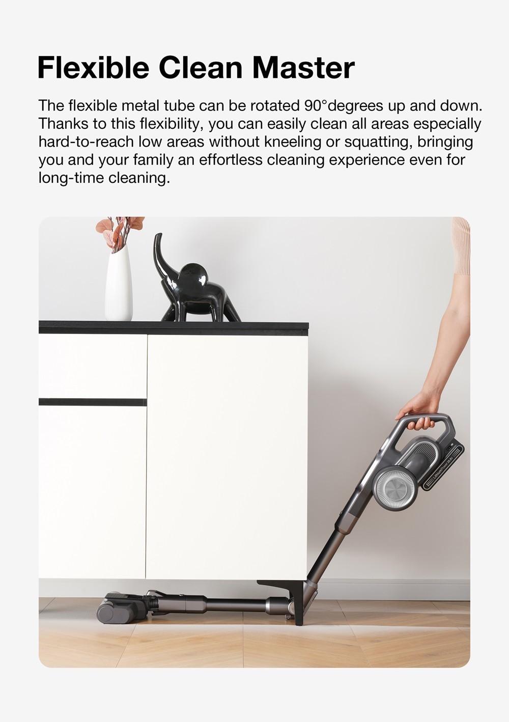 JIMMY H10 Flex Cordless Handheld Vacuum Cleaner, 245AW Suction, 4 Cleaning Modes, 0.6L Dust Cup, 2500mAh Battery