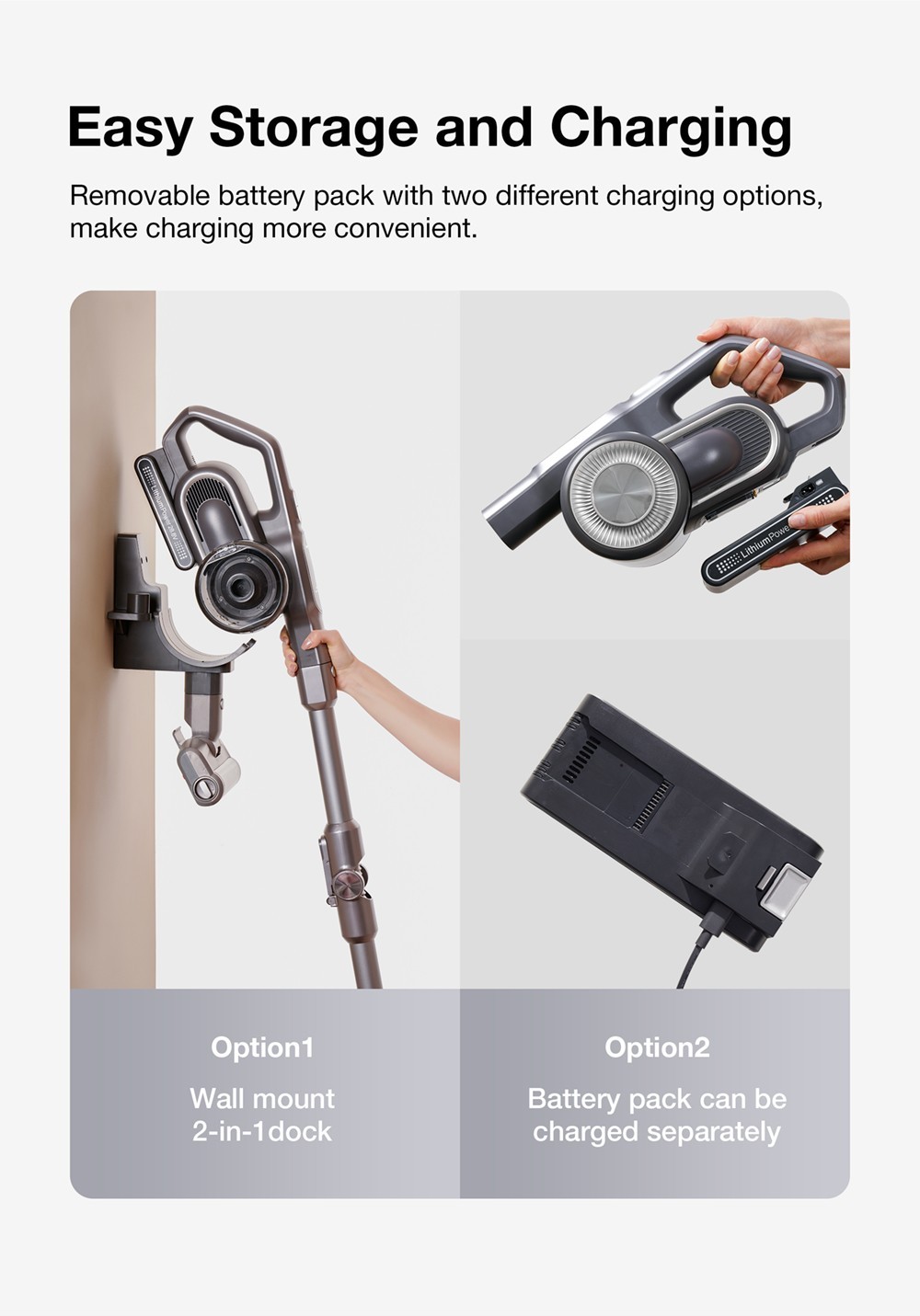 JIMMY H10 Flex Cordless Handheld Vacuum Cleaner, 245AW Suction, 4 Cleaning Modes, 0.6L Dust Cup, 2500mAh Battery