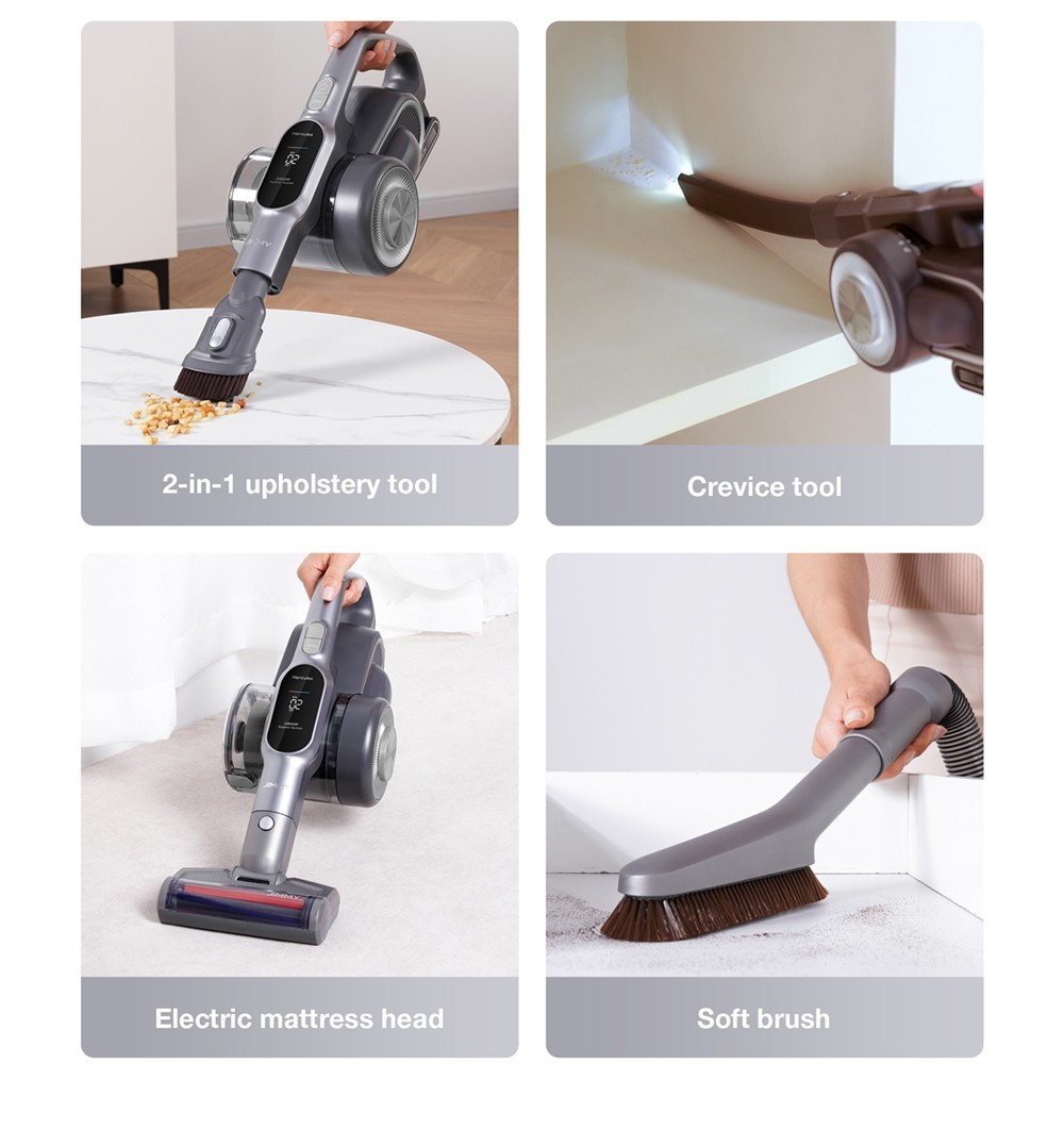 JIMMY H10 Flex Cordless Handheld Vacuum Cleaner, 245AW Suction, 4 Cleaning Modes, 0.6L Dust Cup, 2500mAh Battery