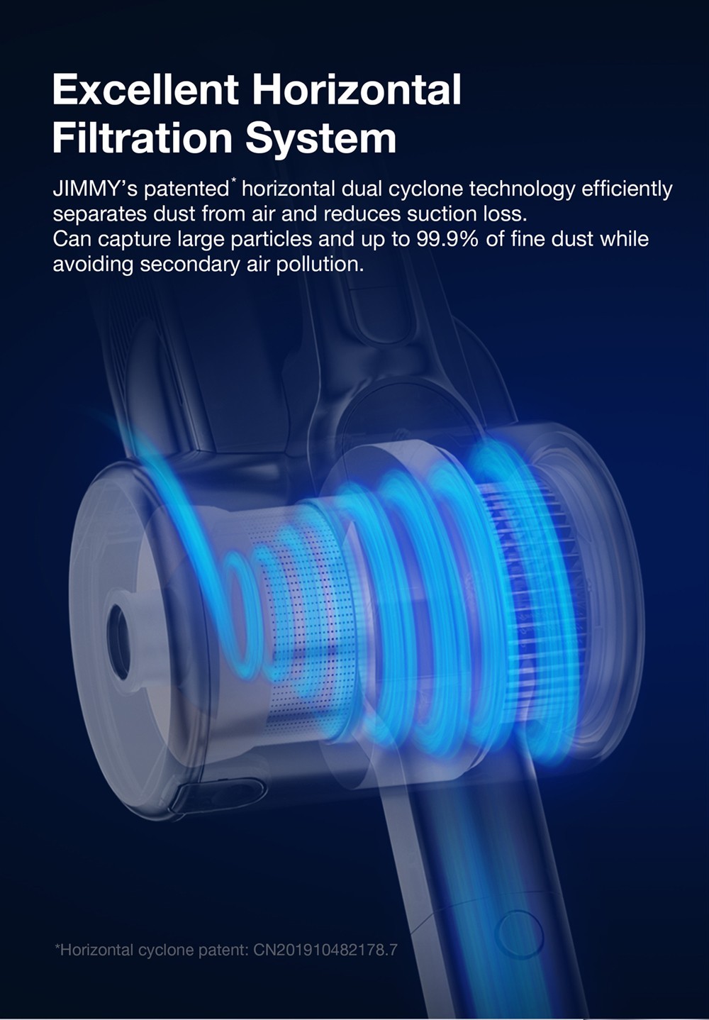 JIMMY H10 Flex Cordless Handheld Vacuum Cleaner, 245AW Suction, 4 Cleaning Modes, 0.6L Dust Cup, 2500mAh Battery