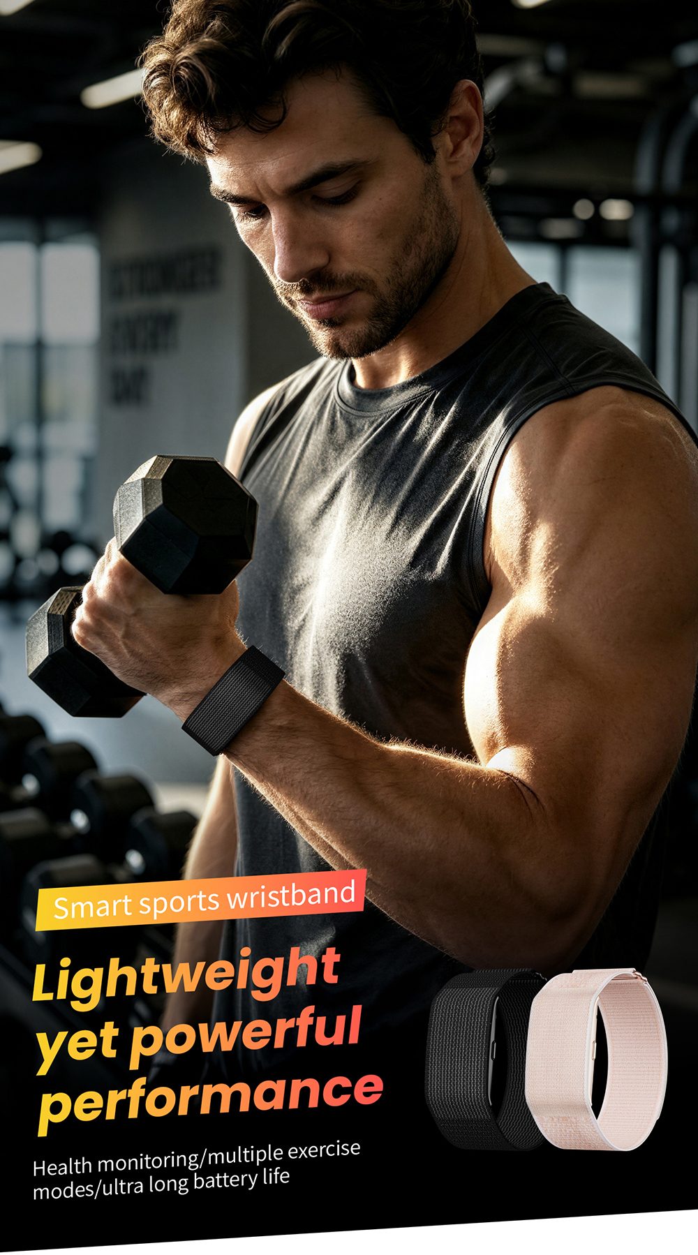 Bracelet connect&eacute; LOKMAT H59 MAX, autonomie de 45 jours en veille, surveillance de la sant&eacute; 24h/24 et 7j/7, suivi de la VFC et de la SpO2, &eacute;tanche &agrave; 1 ATM, 176 modes sportifs, Bluetooth 5.2 - Rose