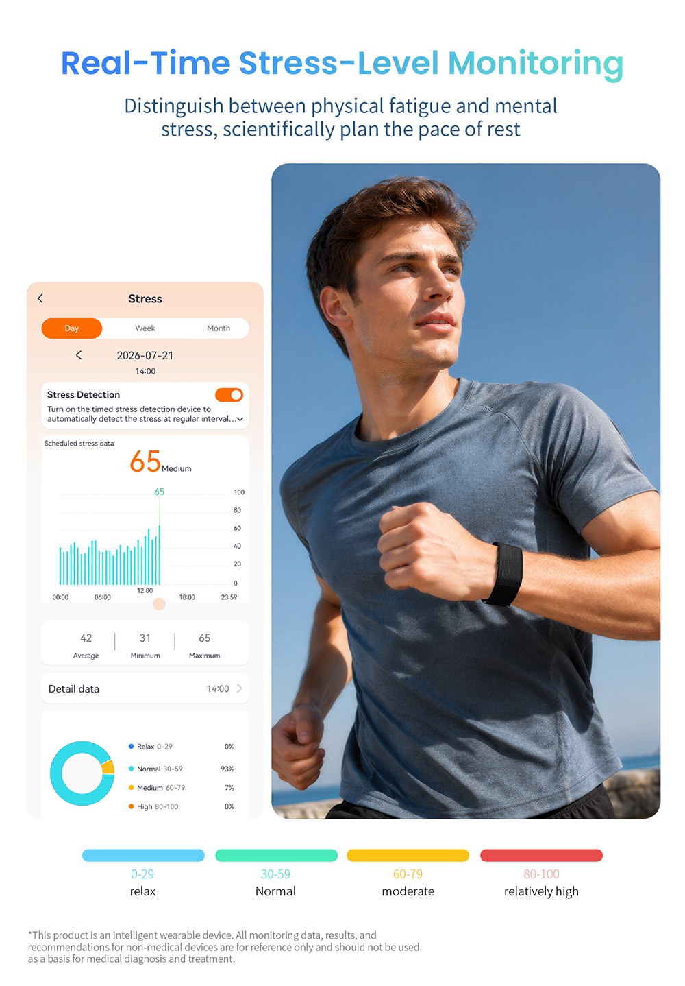 Bracelet connect&eacute; LOKMAT H59 MAX, autonomie de 45 jours en veille, surveillance de la sant&eacute; 24h/24 et 7j/7, suivi de la VFC et de la SpO2, &eacute;tanche &agrave; 1 ATM, 176 modes sportifs, Bluetooth 5.2 - Rose