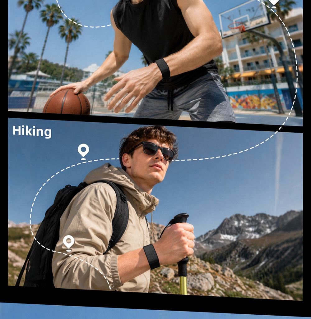 Bracelet connect&eacute; LOKMAT H59 MAX, autonomie de 45 jours en veille, surveillance de la sant&eacute; 24h/24 et 7j/7, suivi de la VFC et de la SpO2, &eacute;tanche &agrave; 1 ATM, 176 modes sportifs, Bluetooth 5.2 - Rose