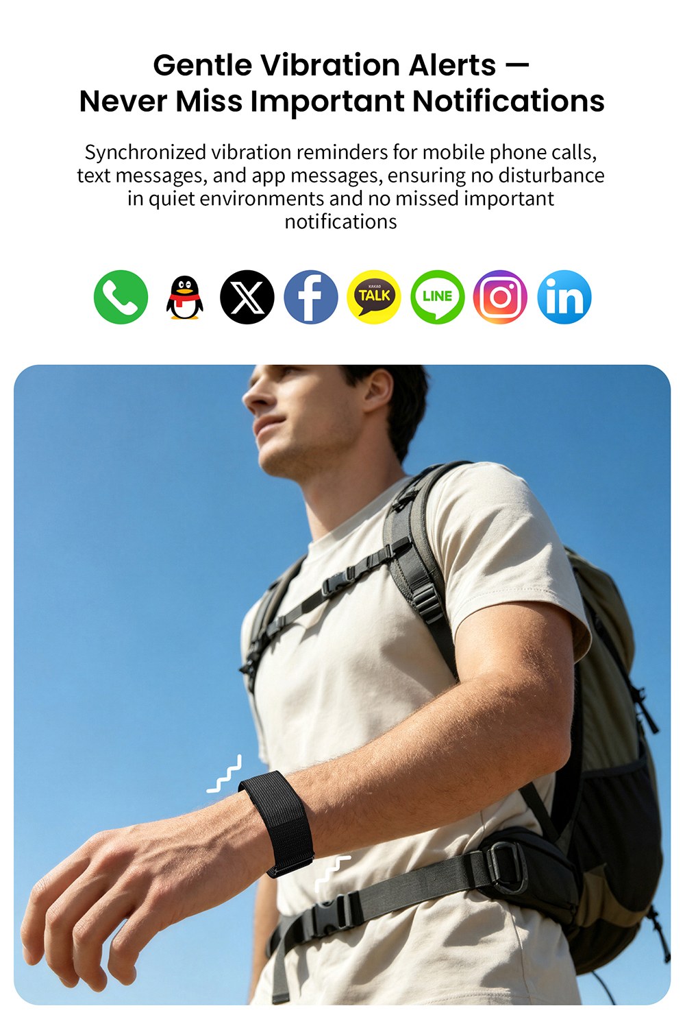 Bracelet connect&eacute; LOKMAT H59 MAX, autonomie de 45 jours en veille, surveillance de la sant&eacute; 24h/24 et 7j/7, suivi de la VFC et de la SpO2, &eacute;tanche &agrave; 1 ATM, 176 modes sportifs, Bluetooth 5.2 - Rose