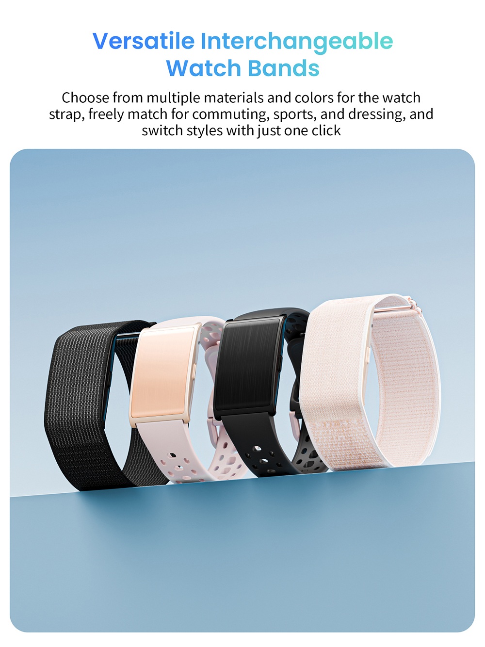 Bracelet connect&eacute; LOKMAT H59 MAX, autonomie de 45 jours en veille, surveillance de la sant&eacute; 24h/24 et 7j/7, suivi de la VFC et de la SpO2, &eacute;tanche &agrave; 1 ATM, 176 modes sportifs, Bluetooth 5.2 - Rose