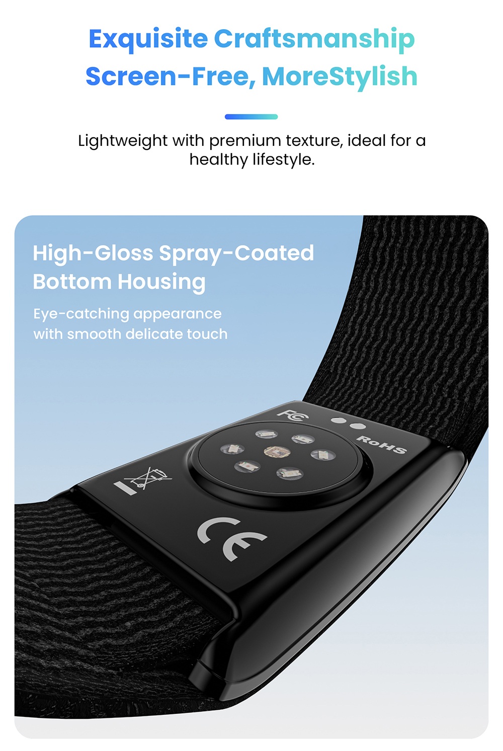 Bracelet connect&eacute; LOKMAT H59 MAX, autonomie de 45 jours en veille, surveillance de la sant&eacute; 24h/24 et 7j/7, suivi de la VFC et de la SpO2, &eacute;tanche &agrave; 1 ATM, 176 modes sportifs, Bluetooth 5.2 - Rose