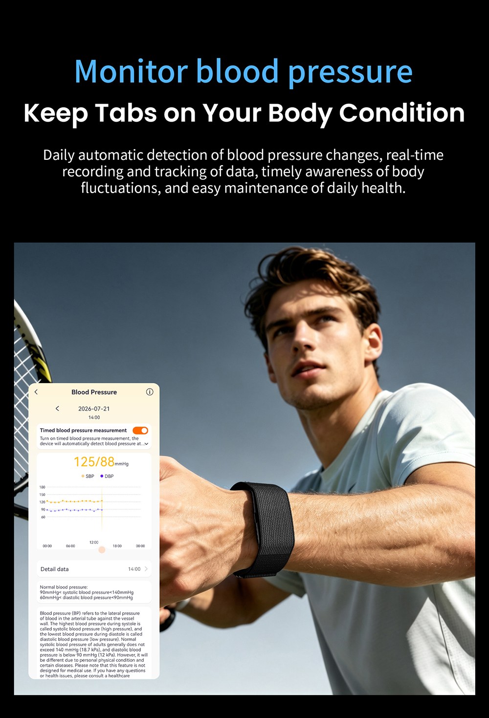 Bracelet connect&eacute; LOKMAT H59 MAX, autonomie de 45 jours en veille, surveillance de la sant&eacute; 24h/24 et 7j/7, suivi de la VFC et de la SpO2, &eacute;tanche &agrave; 1 ATM, 176 modes sportifs, Bluetooth 5.2 - Rose