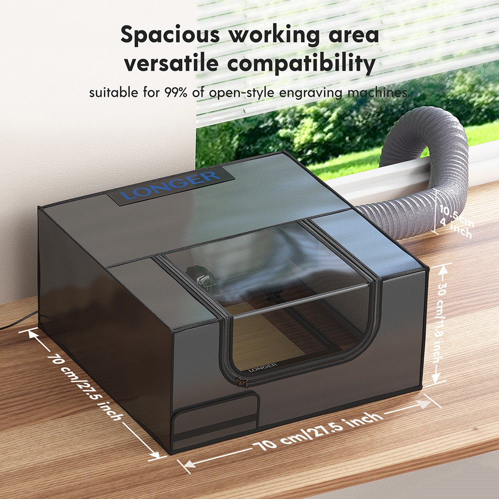 LONGER RAY5 Laser Engraver Enclosure with Vent 700*700*300mm - EU Plug