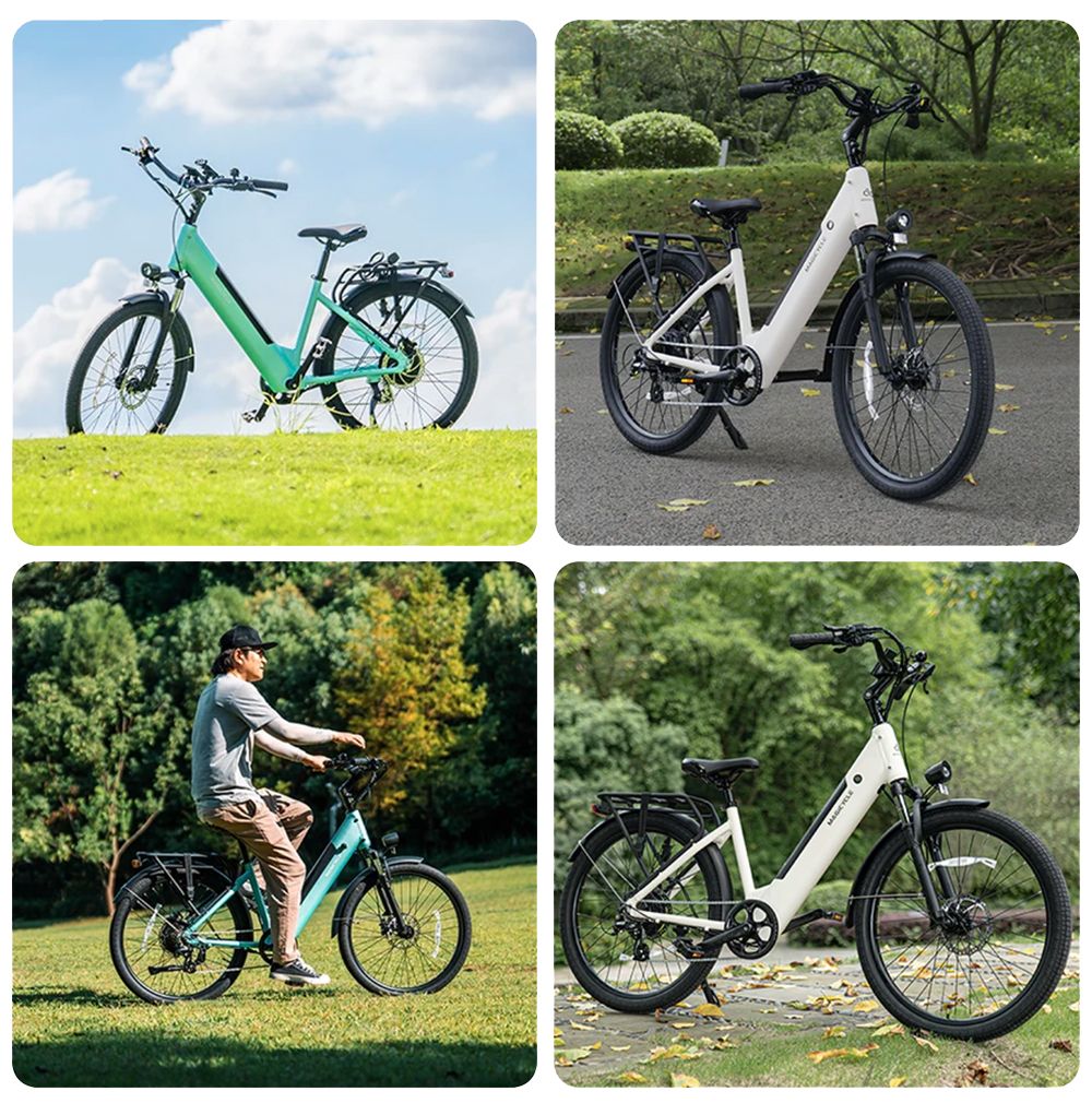 Magicycle CT-1 Electric Bike, 750W Motor, 48V 15Ah Battery, 26*2.1 inch Tires, 28mph Max Speed, 60 Miles Range, Hydraulic Disc Brakes, Torque Sensor, Mechanical Suspension Front Fork, Shimano 7-speed - Dark Blue