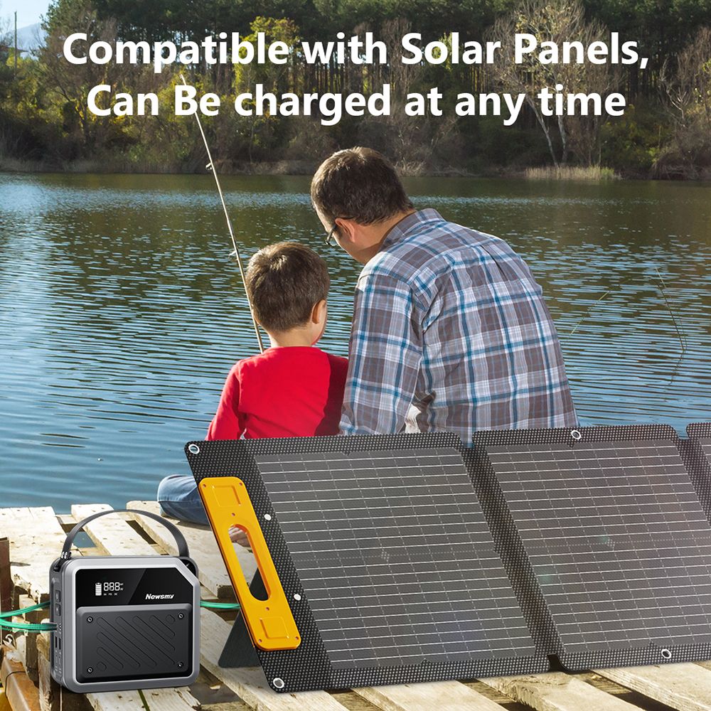 NEWSMY P72 Portable Power Station, 268W 270Wh/72000mAh LiMnFePO4 Battery with Spotlight, 2&times;100W USB-C PD, 5 Output