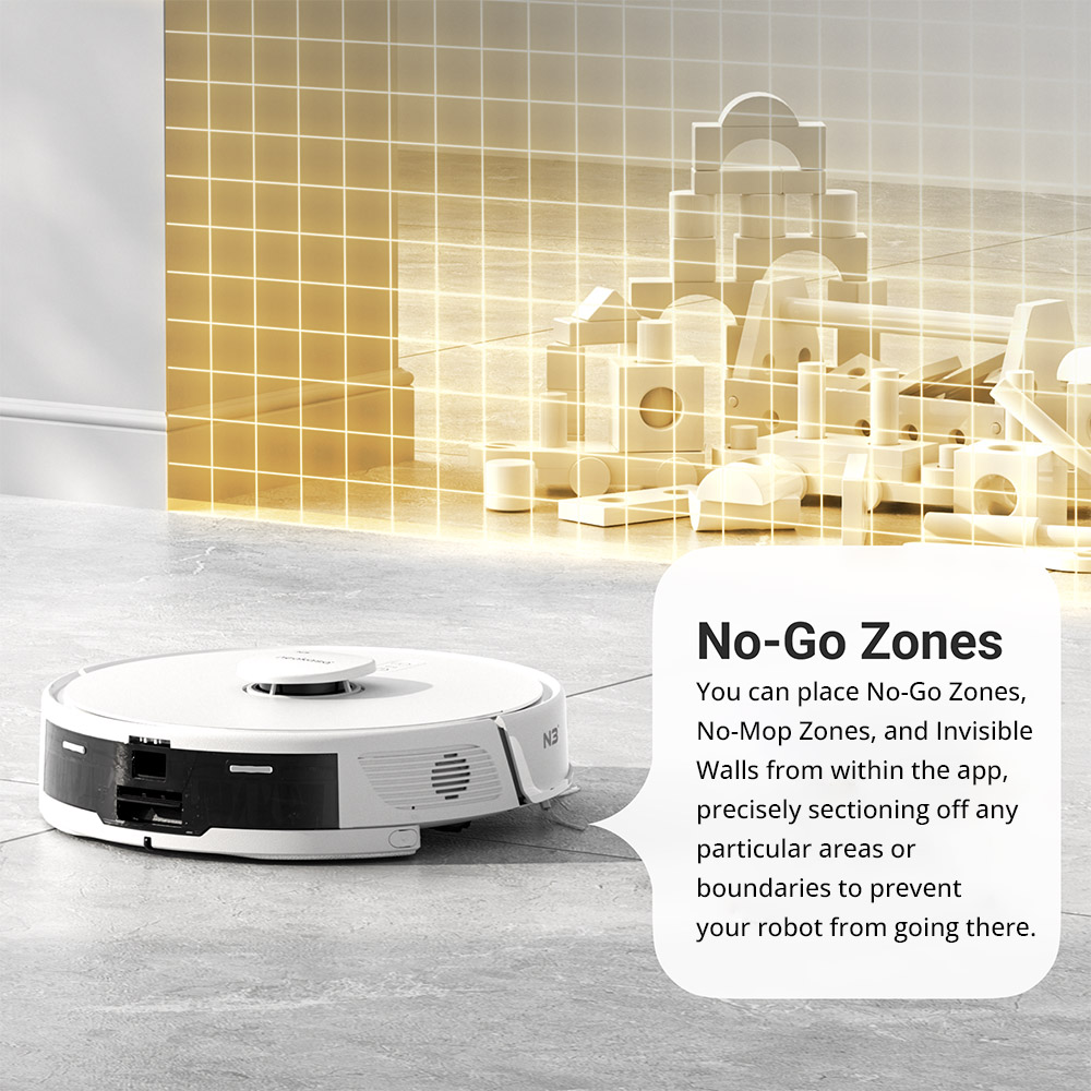 Neakasa NoMo N3 Robot Vacuum Cleaner with Self-Emptying Station, 4000Pa Suction, LDS + SLAM Navigation, 2.5L Dustbin