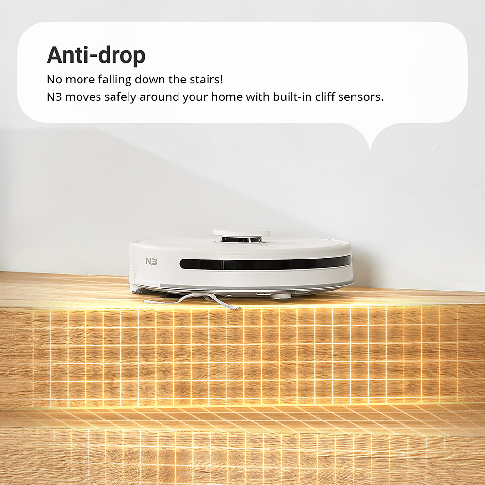 Neakasa NoMo N3 Robot Vacuum Cleaner with Self-Emptying Station, 4000Pa Suction, LDS + SLAM Navigation, 2.5L Dustbin