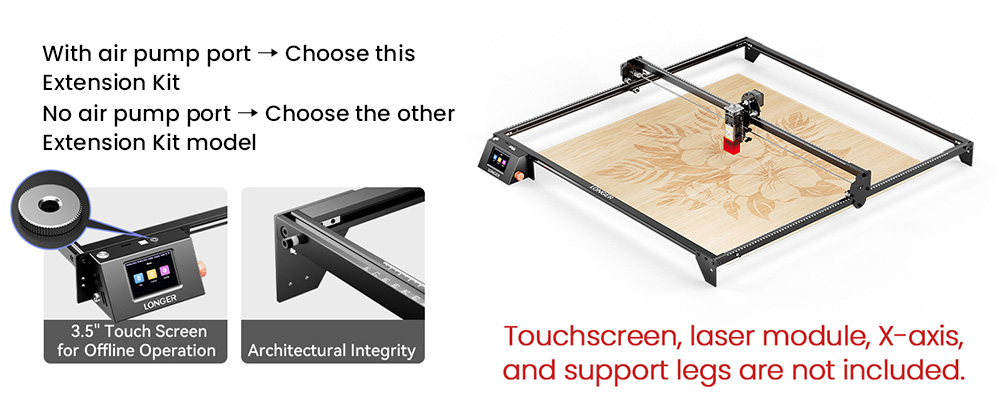 [Neue Version] L&Auml;NGERES RAY5 Lasergravierer-XY-Achsen-Verl&auml;ngerungsset