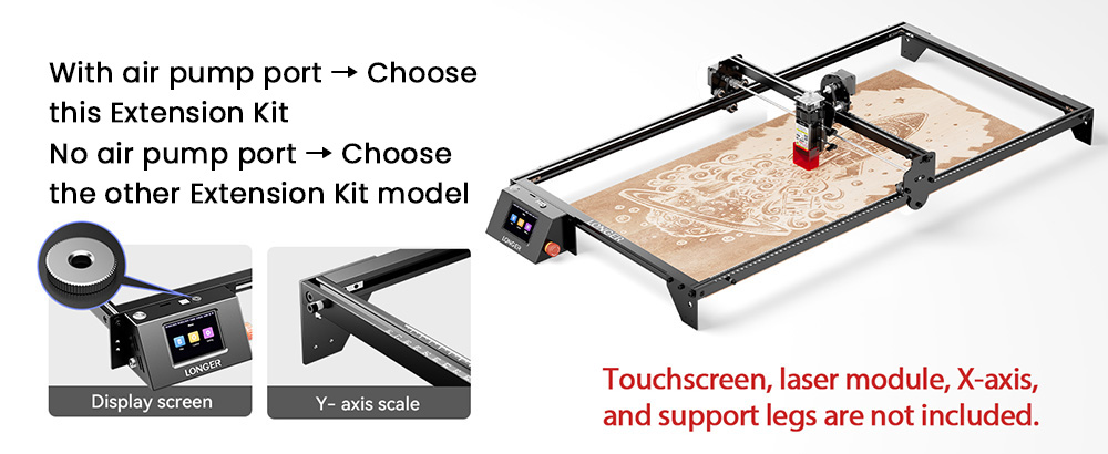 [Nouvelle version] Kit d'extension d'axe Y pour graveur laser LONGER RAY5