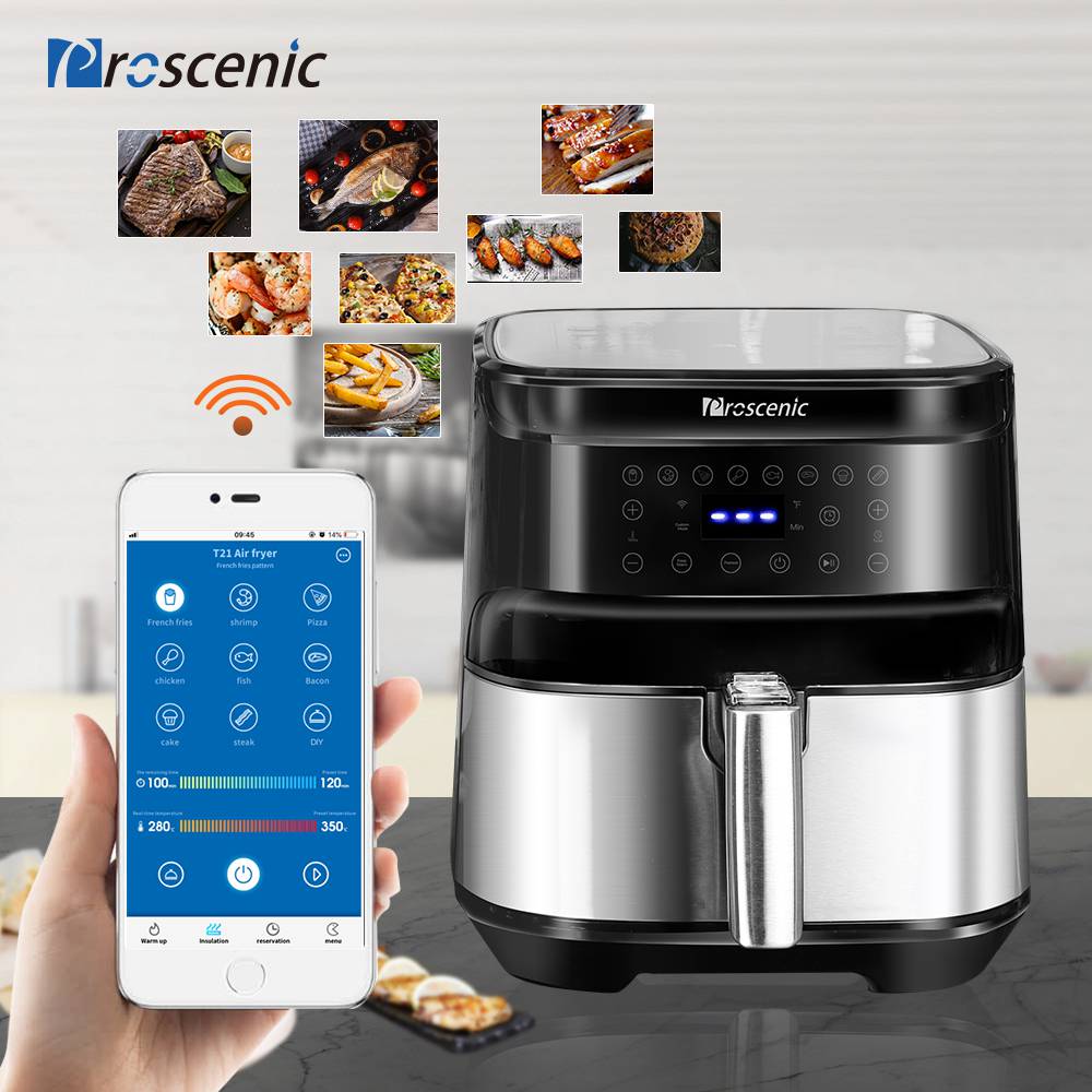 Refurbished Proscenic T21 Smart Air Fryer, App & Alexa Control, XL 5.8QT, 1700W Electric Oven & Oilless Cooker