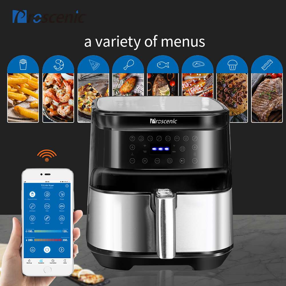 Refurbished Proscenic T21 Smart Air Fryer, App & Alexa Control, XL 5.8QT, 1700W Electric Oven & Oilless Cooker