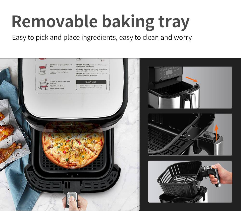 Refurbished Proscenic T21 Smart Air Fryer, App & Alexa Control, XL 5.8QT, 1700W Electric Oven & Oilless Cooker