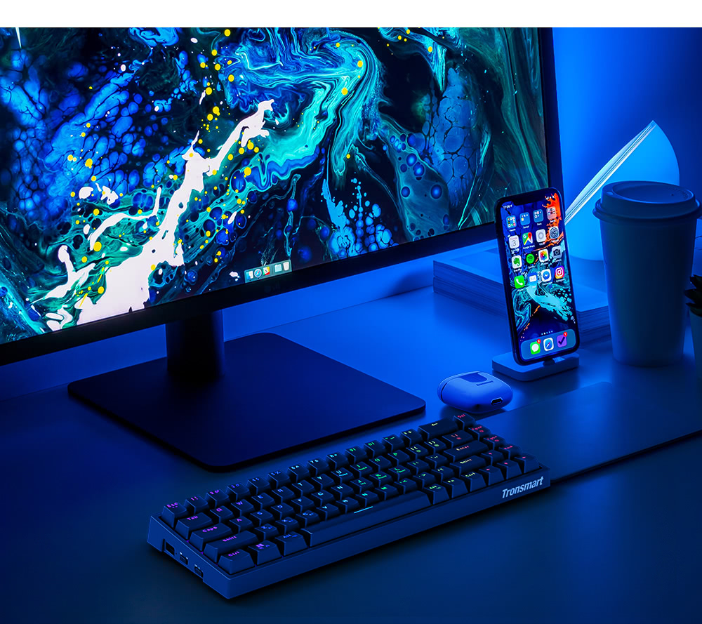Refurbished Tronsmart Elite RGB Mechanical Keyboard Outemu Switch - Black