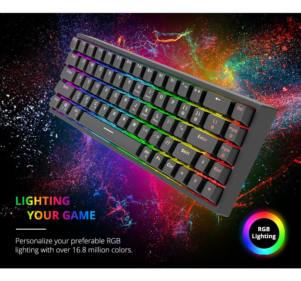 Refurbished Tronsmart Elite RGB Mechanical Keyboard Outemu Switch - Black