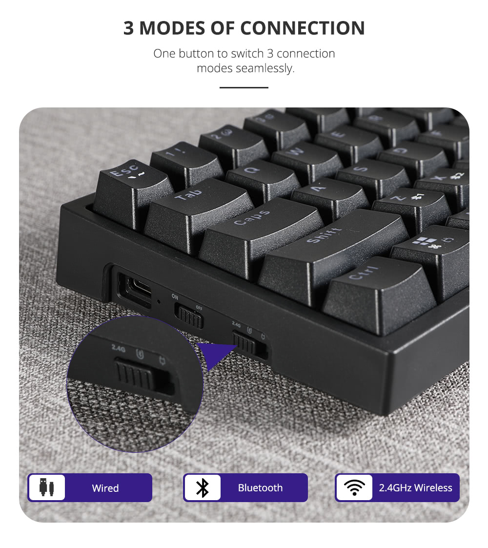 Refurbished Tronsmart Elite RGB Mechanical Keyboard Outemu Switch - Black