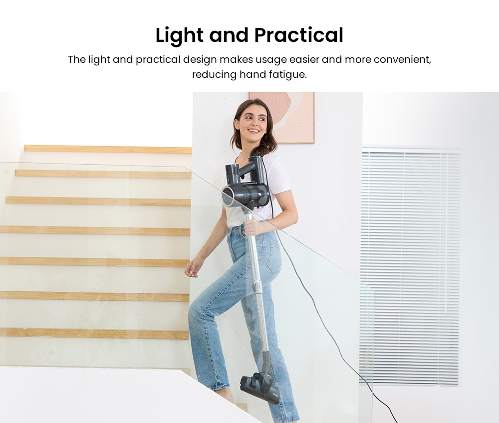 Vactidy C6 Corded Vacuum Cleaner, 18kPa Powerful Suction, 800ml Dust Box, with 7m Cable, 600W Motor, HEPA Filter, Anti-Overheating/Anti-scalding - EU Plug