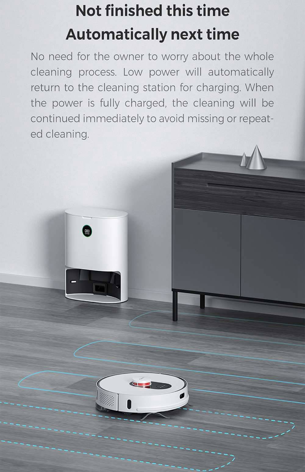 Roidmi EVE Plus Robot Vacuum Cleaner and Mop Cleaner with Clean Base Smart screen MIJIA APP 5200mAh Battery