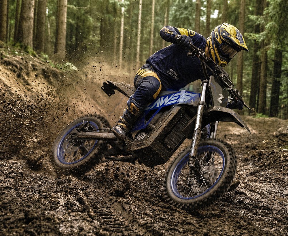 ZAWES GT1 Elektrisches Dirtbike, 5400-W-Motor, 60-V-28-Ah-Akku, 80 km/h H&ouml;chstgeschwindigkeit, 90 km maximale Reichweite, 280 Nm maximales Drehmoment, 35&deg; Steigf&auml;higkeit, 160 kg maximale Zuladung, Vollfederung, hydraulische Scheibenbremsen
