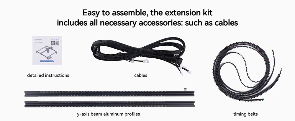 [New Version] LONGER RAY5: Y-Axis Extension Kit 375×825mm