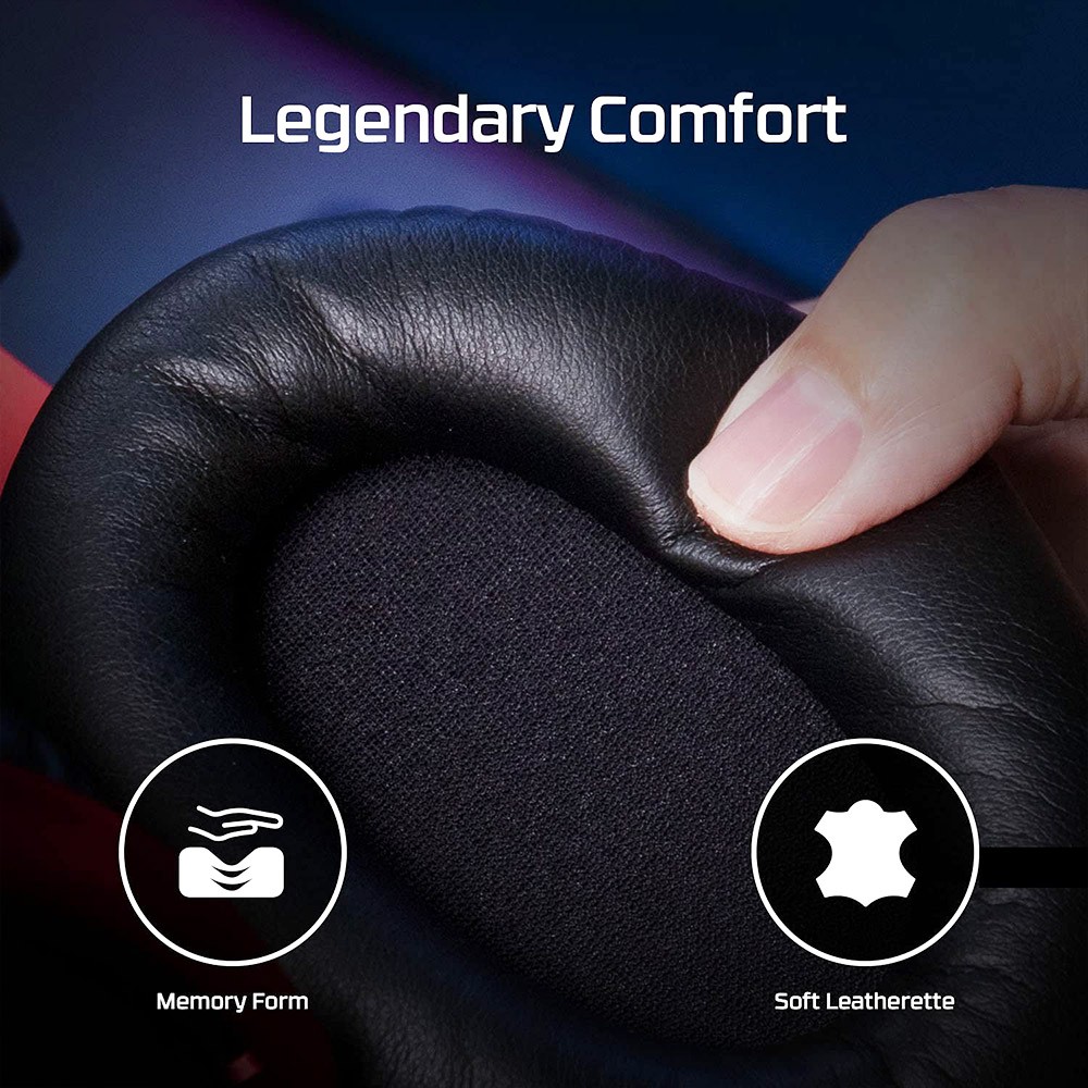 HyperX Cloud II Wired Gaming Headset, 53mm Drivers, Virtual 7.1 Surround Sound, Noise-Cancelling Detachable Microphone, 3.5mm + USB, Over-Ear, for PC, PS5, PS4, Xbox, Nintendo Switch